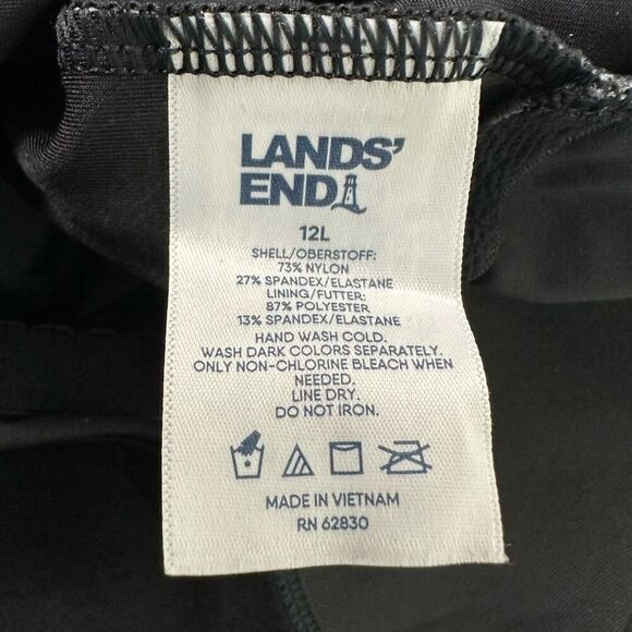 Lands End Women's 12L Soft Cup Tugless Sporty One Piece Swimsuit - Picture 3 of 6